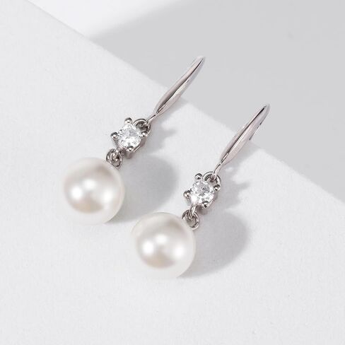 Dangle Freshwater Pearl Earrings For Women Set Water Drop Stud Earring Jewelry Sterling Silver Hypoallergenic Modern Temperament in Saudi Arabia
