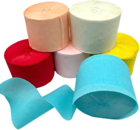 لفات ورق الكريب 10 ألوان من Lmlliang - 250 × 25 سم، من أجل ورق تغليف الهدايا DIY والحرف اليدوية وأعياد الميلاد وحفلات الزفاف والزهور الورقية (ألوان مختلطة) in Saudi Arabia