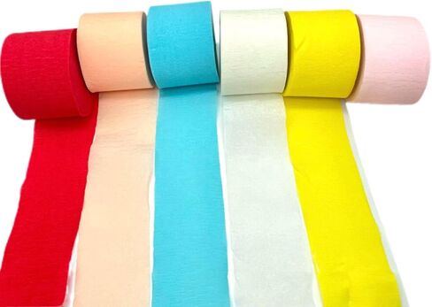 لفات ورق الكريب 10 ألوان من Lmlliang - 250 × 25 سم، من أجل ورق تغليف الهدايا DIY والحرف اليدوية وأعياد الميلاد وحفلات الزفاف والزهور الورقية (ألوان مختلطة) in Saudi Arabia