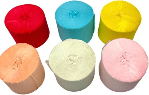 لفات ورق الكريب 10 ألوان من Lmlliang - 250 × 25 سم، من أجل ورق تغليف الهدايا DIY والحرف اليدوية وأعياد الميلاد وحفلات الزفاف والزهور الورقية (ألوان مختلطة) in Saudi Arabia
