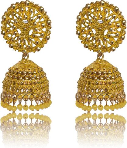 Nilu's Collection Women's Ethnic Oxidised Jhumka Party Festival Wear Alloy Jhumki Earring in Saudi Arabia