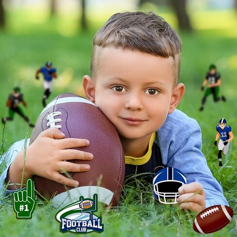 زينة كرة القدم-ديكورات حفلات كرة القدم 27 قطعة من وعاء كرة القدم الممتاز، لافتة خشبية معلقة، لعبة رياضية لكرة القدم، زخارف خشبية in Kuwait