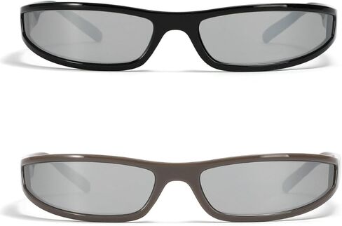 Small Square Sunglasses for Women,Cute Fashion Wrap Around Sunglasses,Trendy Y2k Sunglasses Vintage Narrow Shades in Kuwait