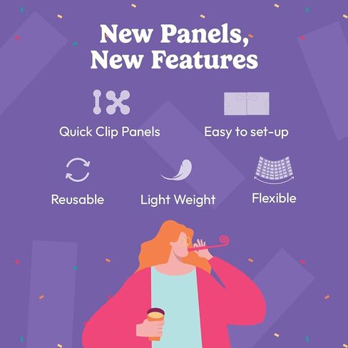 HOUSE OF PARTY Silver Shimmer Wall Backdrop -36 Panels Square Sequin Shimmer Backdrop for Birthday Wedding Anniversary Engagement Baby Shower & Bachelorette Decorations Party in Kuwait