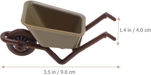 Zerodeko 4PCS Simulation Cart Models, Dollhouse Mini Barrows, Miniature Wheelbarrow Accessories for Action Figures, Dioramas, Micro-Landscape Decor in Saudi Arabia