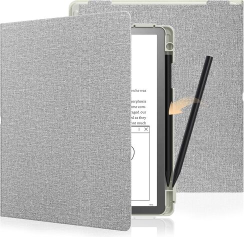 حافظة E NET-CASE لجهاز Kindle Scribe (إصدار 2024/2022) - غطاء حماية خفيف الوزن وغطاء خلفي صلب مع خاصية التنبيه التلقائي لجهاز Kindle Scribe 10.2 بوصة 2024/2022 مع حامل قلم (أسود) in Kuwait
