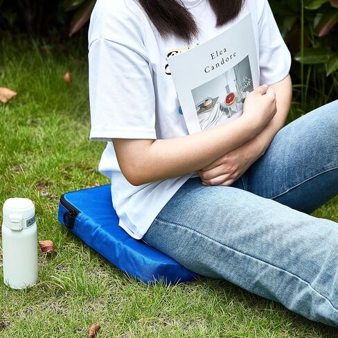 Hosuly Portable Stadium Seat Without Back Stadium Seats for Bleachers Lightweight Bleacher Seat Cushion with Shoulder Strap and Cup Holder for Sporting Travel Hiking Fishing Camping in Saudi Arabia