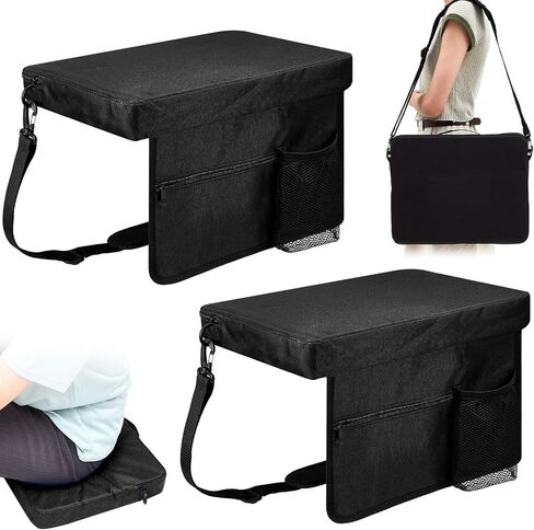 Hosuly Portable Stadium Seat Without Back Stadium Seats for Bleachers Lightweight Bleacher Seat Cushion with Shoulder Strap and Cup Holder for Sporting Travel Hiking Fishing Camping in Saudi Arabia