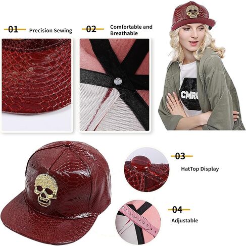 الهيب هوب قبعة مسطحة الحواف قبعة روك قبعات البيسبول قابل للتعديل الرجال النساء in Kuwait