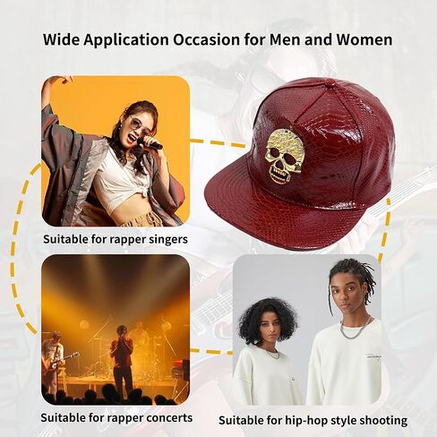 الهيب هوب قبعة مسطحة الحواف قبعة روك قبعات البيسبول قابل للتعديل الرجال النساء in Kuwait