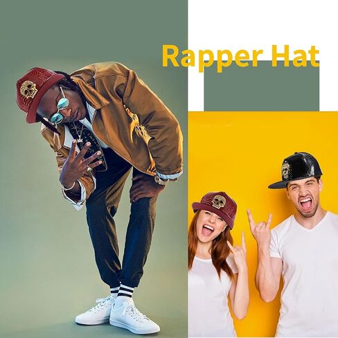 الهيب هوب قبعة مسطحة الحواف قبعة روك قبعات البيسبول قابل للتعديل الرجال النساء in Kuwait