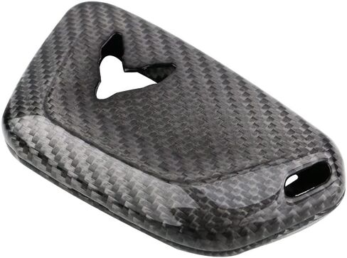 PACEWALKER Carbon Fiber for Chevrolet Corvette C8 Key Fob Case Cover 2020 2021 2022 Keyless Entry Shell Trim (Red) in Kuwait