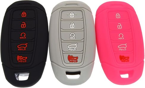 4 Buttons Silicone Key Fob Cover Case Pouch for Hyundai Elantra Palisade Elantra Kona Venue in Saudi Arabia