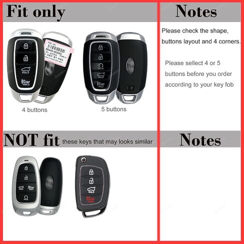 4 Buttons Silicone Key Fob Cover Case Pouch for Hyundai Elantra Palisade Elantra Kona Venue in Saudi Arabia