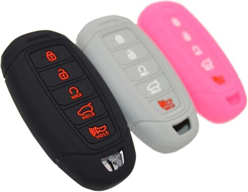 4 Buttons Silicone Key Fob Cover Case Pouch for Hyundai Elantra Palisade Elantra Kona Venue in Saudi Arabia