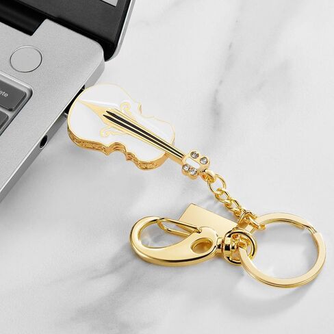 USB Flash Drive, 16GB/32GB/64GB/128GB USB2.0 Guitar Shape Memory Stick Date Storage Pendrive Thumb Drives U Disk Key Chain(16GB,Red) in Saudi Arabia