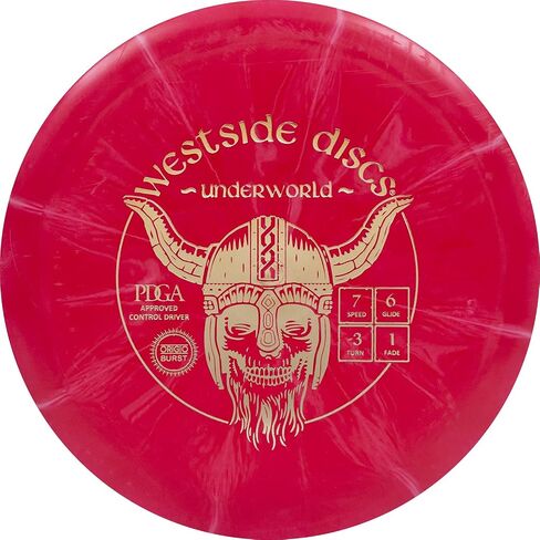 أقراص Westside Discs Origio Burst Underworld Fairway Disc Golf Driver، معتمدة من PDGA، أقراص جولف فريسبي صديقة للمبتدئين للرجال والنساء، 170 جم بالإضافة إلى ذلك، سوف يختلف لون الطوابع ونمط الاندفاع in Kuwait