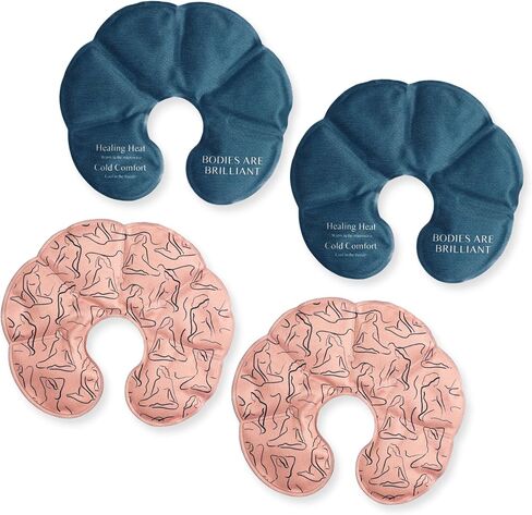 Nyssa Breast and Chest Packs - Reusable Ice/Heat Packs for Breast Pain Relief, Breastfeeding, Pumping and Surgical Relief - Nursing Breast Heat or Cool Therapy Pads, 1-Pack (Set of 2) in Saudi Arabia