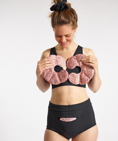 Nyssa Breast and Chest Packs - Reusable Ice/Heat Packs for Breast Pain Relief, Breastfeeding, Pumping and Surgical Relief - Nursing Breast Heat or Cool Therapy Pads, 1-Pack (Set of 2) in Saudi Arabia