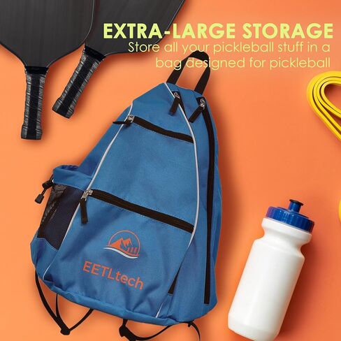 Pickleball Bag, Dry Wet Pockets Gym Bag With Mesh Water Bottle Holder Adjustable Shoulder Strap, Pickleball Sling For Men And Women in Saudi Arabia