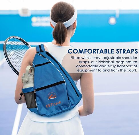 Pickleball Bag, Dry Wet Pockets Gym Bag With Mesh Water Bottle Holder Adjustable Shoulder Strap, Pickleball Sling For Men And Women in Saudi Arabia
