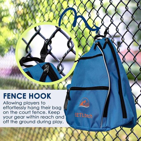 Pickleball Bag, Dry Wet Pockets Gym Bag With Mesh Water Bottle Holder Adjustable Shoulder Strap, Pickleball Sling For Men And Women in Saudi Arabia