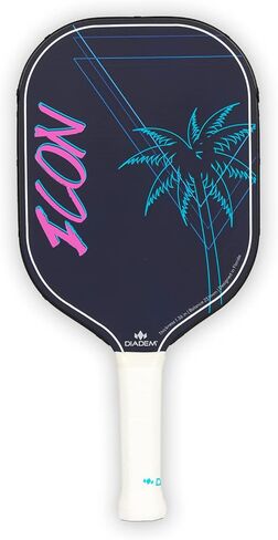 Diadem ICON Performance Pickleball Paddle | Graphite Carbon Fiber, Honeycomb Core, Fiberglass Face, Ultra Sleek Edge Guard, Spin Friendly | Indoor/Outdoor | USAPA Approved in Saudi Arabia