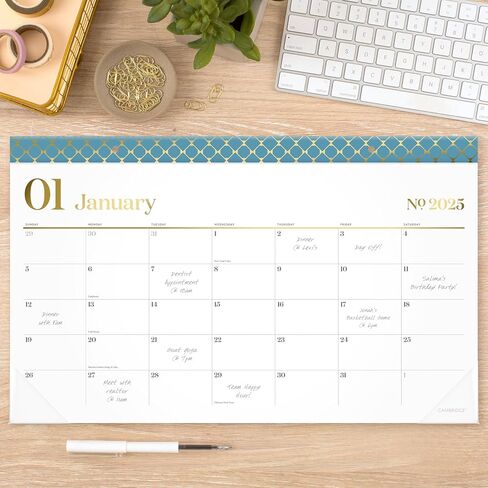 Cambridge 2025 Planner, Weekly & Monthly, 5-1/2" x 8-1/2", Small, WorkStyle Classic, Seaside Blue (1606-200-12-25) in Saudi Arabia