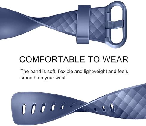 حزام اللياقة البدنية البديل المصنوع من السيليكون الناعم المصنوع من مادة TPU متوافق مع Fitbit Charge 3 /Charge 4 للنساء والرجال الصغار in Kuwait