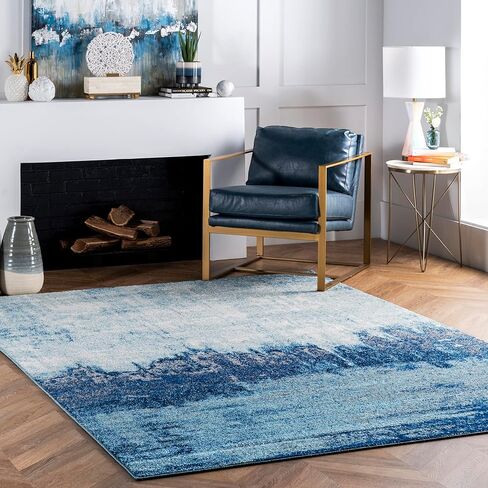 nuLOOM Alayna Abstract Waterfall Accent Rug, 2' x 3', Black, Rectangular, 0.35" Thick in Saudi Arabia