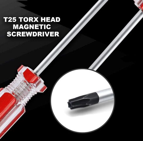 Luomorgo 1 Pc T10 Torx Screwdriver, T10 x 75mm Magnetic Tip Screwdriver with Insulated PVC Handle, Security Torx Screwdriver for Repairing Device, Appliance in Saudi Arabia