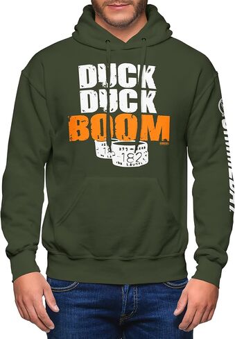 GIMMEDAT Duck Duck Boom Hoodie Pocket Sweatshirt Hunting Gift in Saudi Arabia