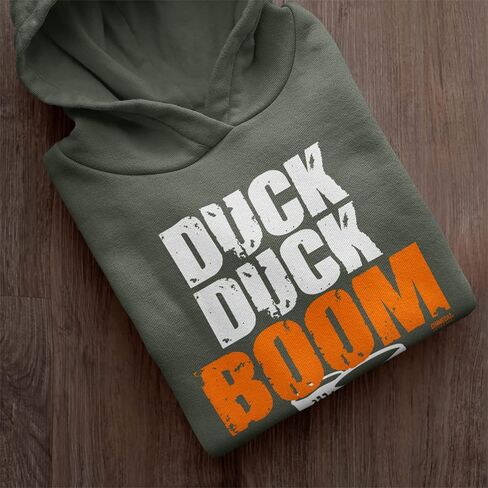 GIMMEDAT Duck Duck Boom Hoodie Pocket Sweatshirt Hunting Gift in Saudi Arabia