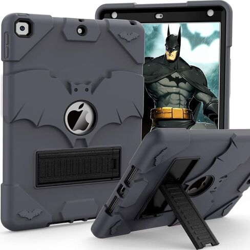Kids Case for iPad 9th Generation/iPad 8th Generation/iPad 7th Generation, iPad 10.2 inch Case 2021/2020/2019, Heavy Duty Shockproof Rugged Protective 10.2" Cover for Boys Girls (Black) in Saudi Arabia