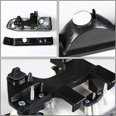 DNA MOTORING HL-OH-S10984P-BK-CL1 Black Housing Clear Corner Headlights Replacement For 98-04 Blazer S10 in Saudi Arabia