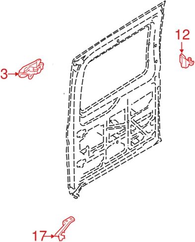 Right Side Cargo Sliding Door Roller Hinge Middle Side Compatible with Ford Transit-150 Transit-250 Transit-350 Transit-350 HD 2015 2016 2017 2018 2019 BK3Z-1525028-G BK3Z1525028G in Saudi Arabia