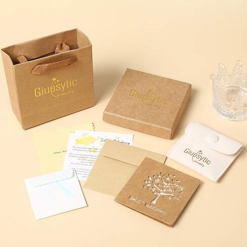 هدايا للجدة من الحفيدة - مجوهرات قلادة من الفضة الإسترليني متشابكة مزدوجة الدائرة - عيد ميلاد الجدة مع بطاقة رسالة وصندوق هدايا in Kuwait