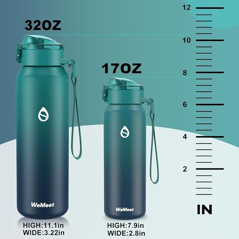 32oz Water Bottle with Removable Straw and Spout Lid Two Ways to Drink, 18/10 Stainless Steel Insulated Water Bottle, BPA-Free, Leak Proof, Double wall, for Sports, Gym in Saudi Arabia