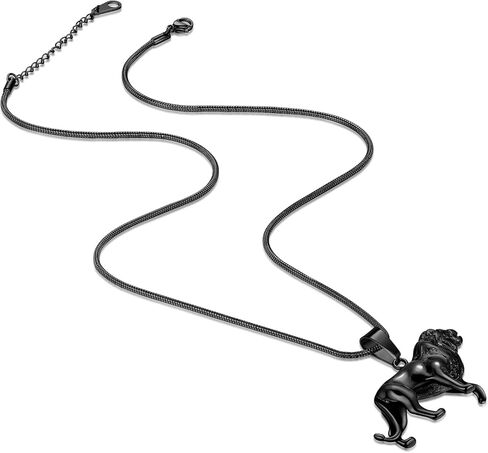 3D الحيوان الأسد الكلب قلادة ليو قلادة - زودياك المرأة الأسد قلادة كوكبة ابراج ليو قلادة هدايا عيد ميلاد للفتيات الفولاذ المقاوم للصدأ الكلب قلادة للرجال مجوهرات in Kuwait