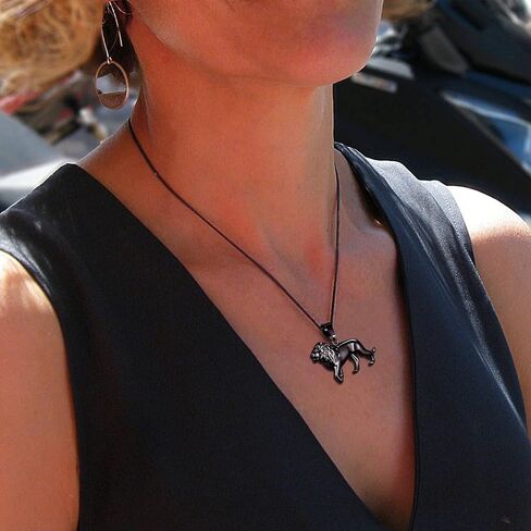 3D الحيوان الأسد الكلب قلادة ليو قلادة - زودياك المرأة الأسد قلادة كوكبة ابراج ليو قلادة هدايا عيد ميلاد للفتيات الفولاذ المقاوم للصدأ الكلب قلادة للرجال مجوهرات in Kuwait