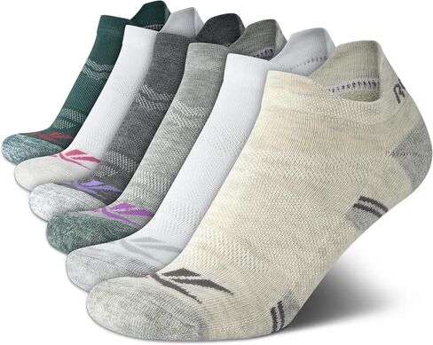Reebok Women's Running Socks - 6 Pack Half Terry Low Cut Anti Blister Thick Ankle Socks - Arch Support Socks for Women (4-10) in Saudi Arabia