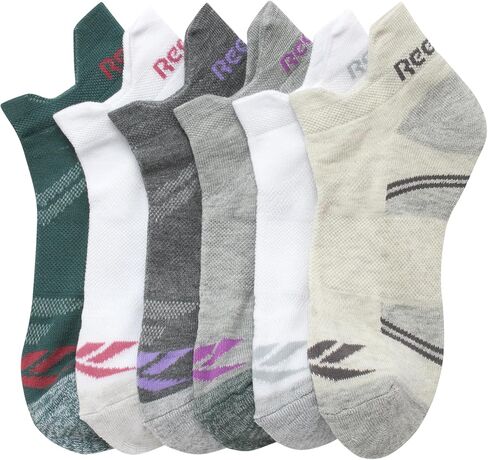 Reebok Women's Running Socks - 6 Pack Half Terry Low Cut Anti Blister Thick Ankle Socks - Arch Support Socks for Women (4-10) in Saudi Arabia