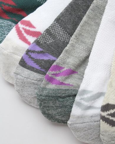 Reebok Women's Running Socks - 6 Pack Half Terry Low Cut Anti Blister Thick Ankle Socks - Arch Support Socks for Women (4-10) in Saudi Arabia