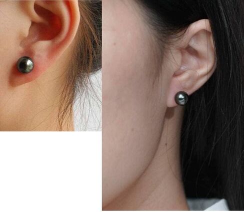 Black pearl earrings for women,sterling silver stud earrings in Kuwait