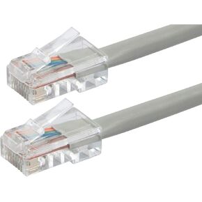 Monoprice ZerobootCat5e Ethernet Patch Cable - Network Internet Cord - RJ45, Stranded, 350Mhz, UTP, Pure Bare Copper Wire, 24AWG, 7ft, Black (Pack of 2) in Kuwait