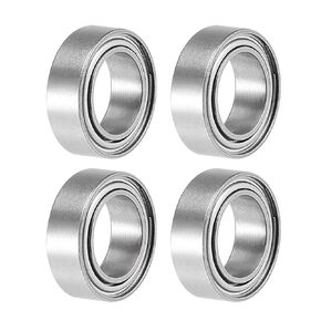 uxcell SMR105ZZ Deep Groove Ball Bearings 5mm x 10mm x 4mm Double Shielded Stainless Steel 4pcs