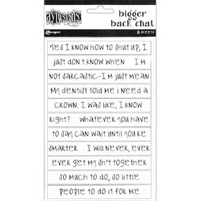 Ranger Dyan Reaveley's Dylusions Bigger Back Chat Stickers-White