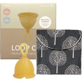 Hevea Loop Menstrual Cup Single-Pack Size 2 (Natural), Made from 100% Natural Rubber - Softest Period Cup - Wear for up to 12 Hours