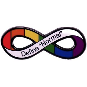 Autism Colored Infinite Symbol Enamel Lapel Pin Metal Mobius Strip Define Normal Badge Brooch For Backpacks,Against discrimination of autistic disorder