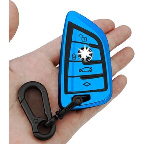 for BMW key fob cover case,with keychain,Soft TPU key Shell/skin,4-Buttons fit 2 5 6 7 Series X1 X2 X3 X5 X6 Remote Key Vehicle Accessories,Red